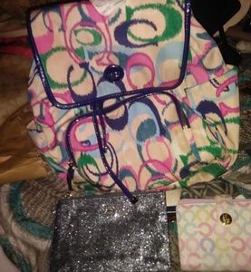 Coach backpack set.